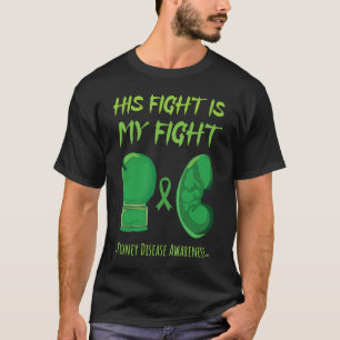 Camiseta Su lucha lleva la cinta verde enfermedad renal Awa