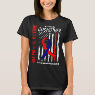 Camiseta Su lucha madrina conciencia CHD americana bandera