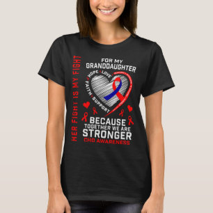 Camiseta Su lucha Nieta CHD Conciencia Corazón Enfermedad