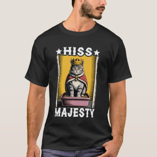 Camiseta Su Majestad Caja de Arena Divertida Gato Lindo Gat