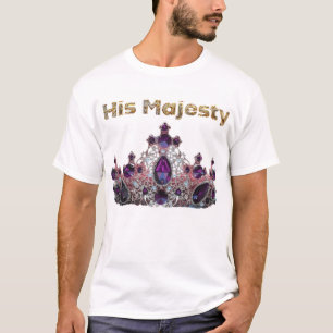 Camiseta Su Majestad - Diseño de Corona Real Púrpura