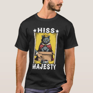 Camiseta Su Majestad Gato Divertido En Caja Gato Lindo