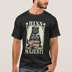 Camiseta Su Majestad Gato Divertido En Caja Gato Lindo