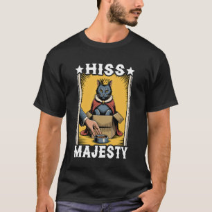 Camiseta Su Majestad Gato Divertido En Caja Gato Lindo 1