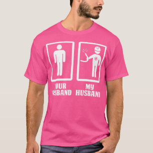 Camiseta Su marido mi esposo eléctrico orgulloso eléctrico