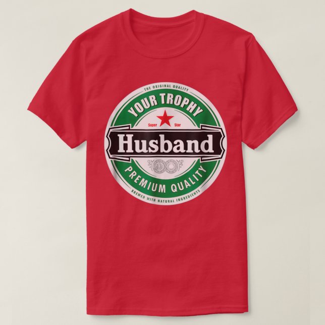 Camiseta Su marido trofeo es gracioso casado (Diseño del anverso)