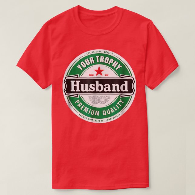 Camiseta Su marido trofeo es gracioso casado (Diseño del anverso)