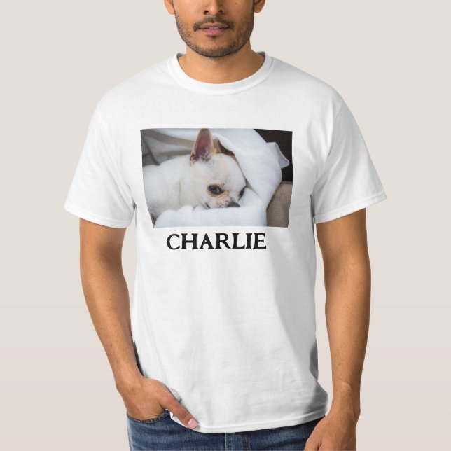 Camiseta Su mascota perro cachorro personalizado foto chihu (Anverso)
