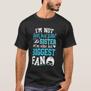 Camiseta Su mayor fan hermana nadadora de una nadadora herm