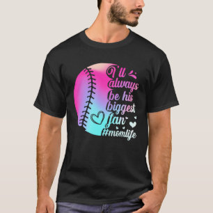 Camiseta Su mayor fan Mamá de béisbol Día de la Madre Depor