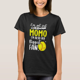 Camiseta Su mayor fan momo de softball de una jugadora de s