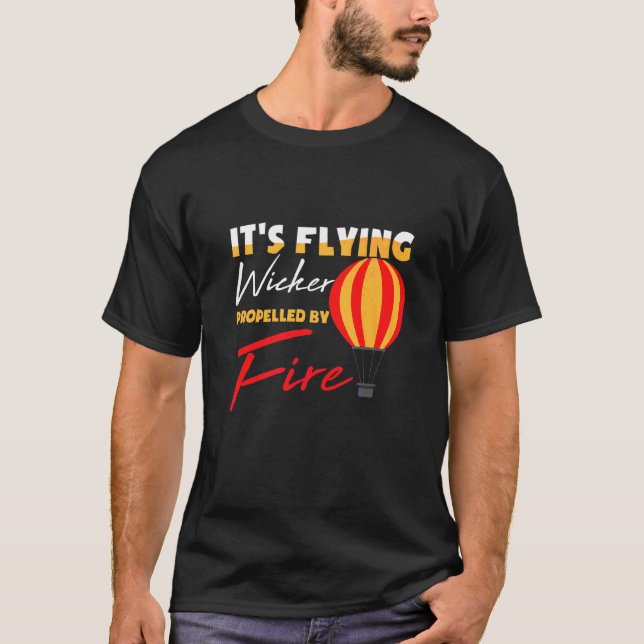 Camiseta Su Mimbre Volador Propulsado Por Fire Heißluftball (Anverso)