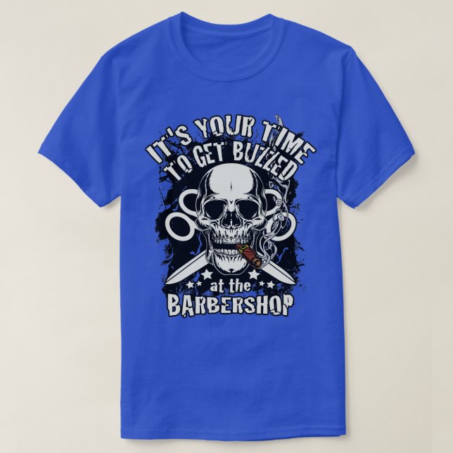 Camiseta Su momento para obtener un gráfico barber barbudo (Diseño del anverso)