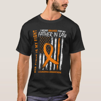 Camiseta Su Naranja De Lucha Padre En La Leucemia De La Ley