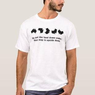 Camisetas Mapa Australia De | Zazzle.es Camiseta al revés de Australia abajo debajo | Zazzle.es