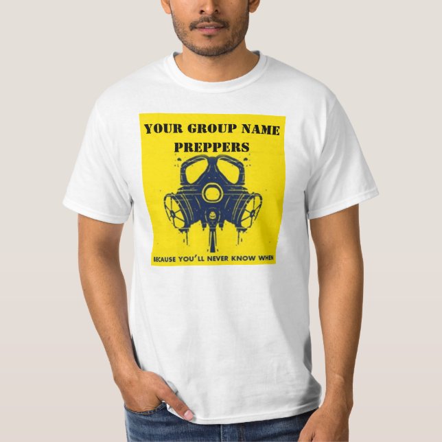 CAMISETA SU NOMBRE DE GRUPOS DE PREPPER (Anverso)