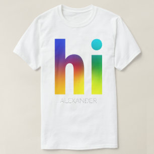 Camiseta Su nombre de moda gay arcoiris LGBT personalizado