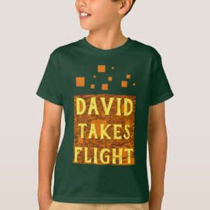 Camiseta Su nombre se lleva al Naranja del vuelo Diversión 