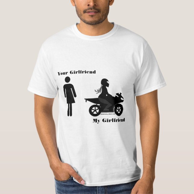 Camiseta Su novia, mi motocicleta de la novia (Anverso)