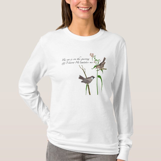 Camiseta Su ojo está en el gorrión (Anverso)