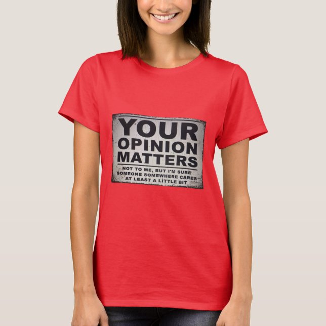Camiseta Su Opinión Importa (Anverso)