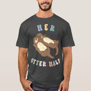 Camiseta Su Otter Half Couple Aniversario Otter Amantes