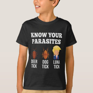Camiseta Su parásito anti-trump graciosa luna tick resiste