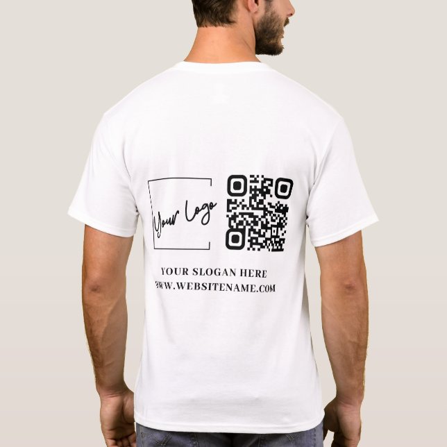 Camiseta Su Personalizado de código Qr de logotipo profesio (Reverso)