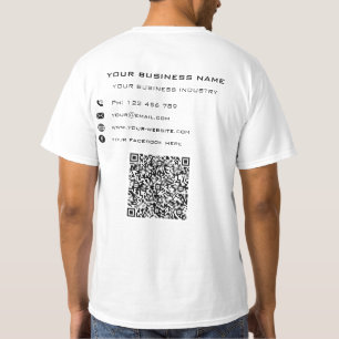 Camiseta Su Personalizado de código QR Nombre de texto come