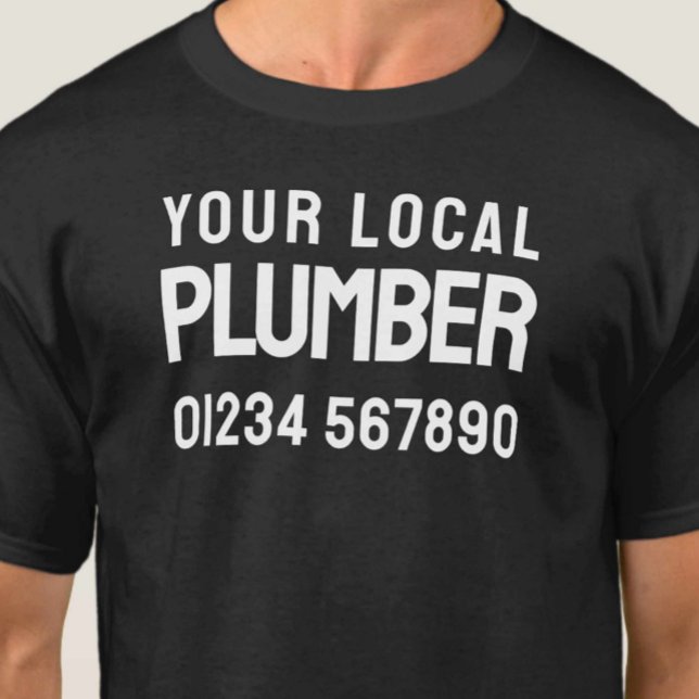 Camiseta Su plomero local - Empresa de fontanería (Subido por el creador)