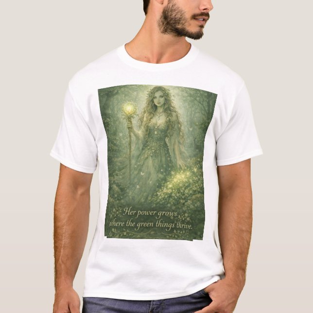 Camiseta su poder crece donde las cosas verdes prosperan (Anverso)