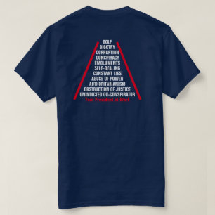 Camiseta Su Presidente en el Trabajo Diseño Posterior Trump