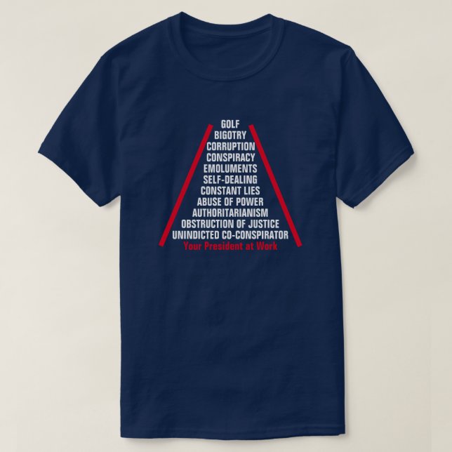 Camiseta Su presidente en el trabajo Trump Front Design (Diseño del anverso)