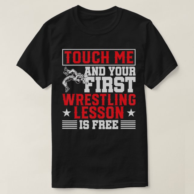 Camiseta Su Primera Sesión De Lucha Es Gratuita Lucha Libre (Diseño del anverso)