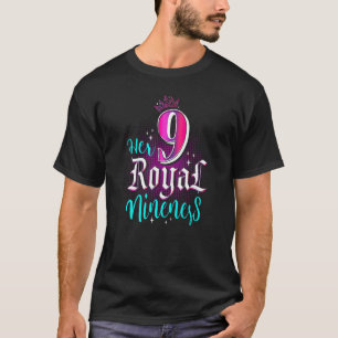 Camiseta Su Princesa Real de Noveno Cumpleaños 9 Años O