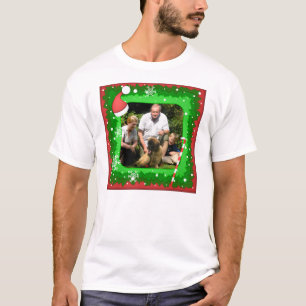Camiseta ¡Su propia foto en un marco del navidad! -