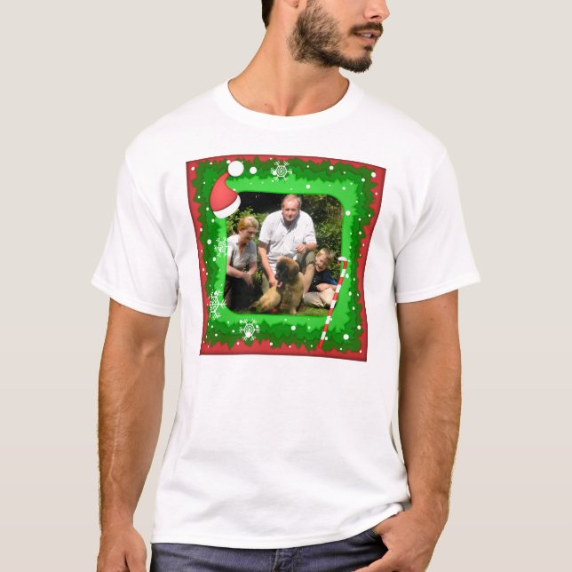 Camiseta ¡Su propia foto en un marco del navidad! - (Anverso)
