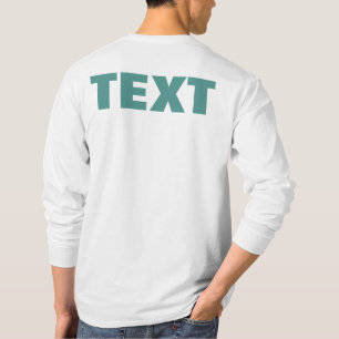 Camiseta Su Propio Texto O Nombre Mens Doble cara Imprimir