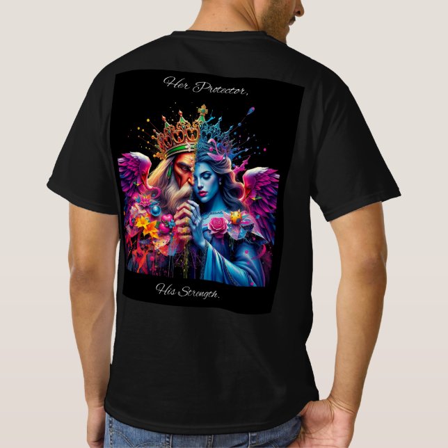 Camiseta Su protectora su fuerza (Reverso)