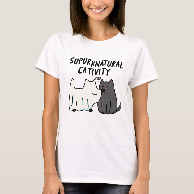 Camiseta Su-purr-natural Catividad Funny Cat Pun (Anverso)