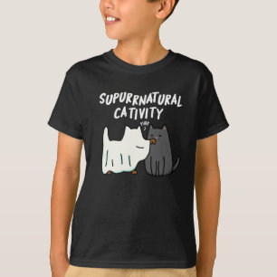 Camiseta Su-purr-natural Catividad Funny Cat Pun Dark BG