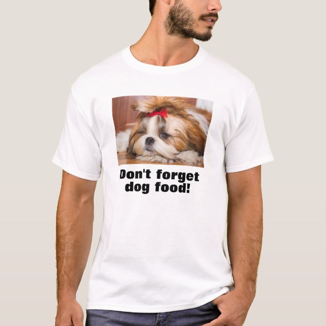Camiseta Su regalo de foto de cachorro mascota no olvide la (Anverso)