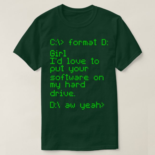 Camiseta Su software en mi disco duro (Diseño del anverso)
