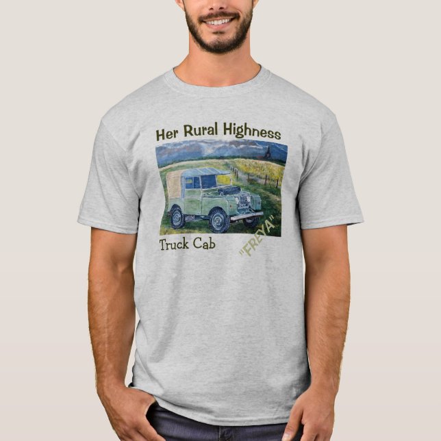 Camiseta Su taxi rural "FREYA " del camión de la alteza (Anverso)
