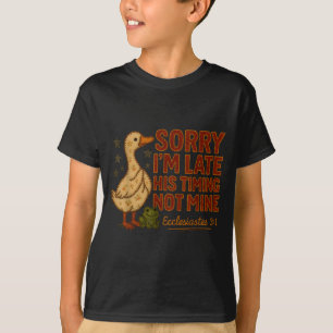 Camiseta Su Temporización No La Mía Pato Rana Verso Granja