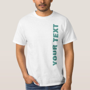 Camiseta Su Texto O Nombre Hombres De Doble Lado Valor Mode