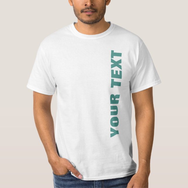 Camiseta Su Texto O Nombre Hombres De Doble Lado Valor Mode (Anverso)