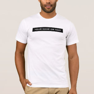 Camiseta Su texto o nombre la plantilla moderna de los homb