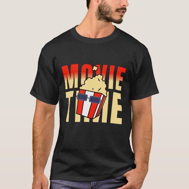 Camiseta su tiempo de película y palomitas de maíz (Anverso)