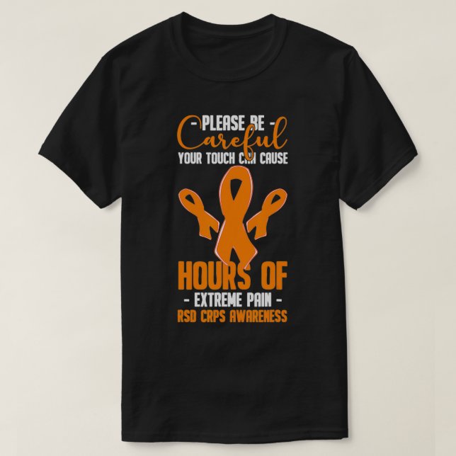 Camiseta Su toque puede causar dolor extremo apoyar a los C (Diseño del anverso)